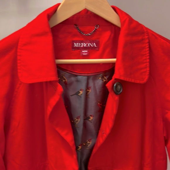 Red Bird Trench Coat - Picture 8 of 14